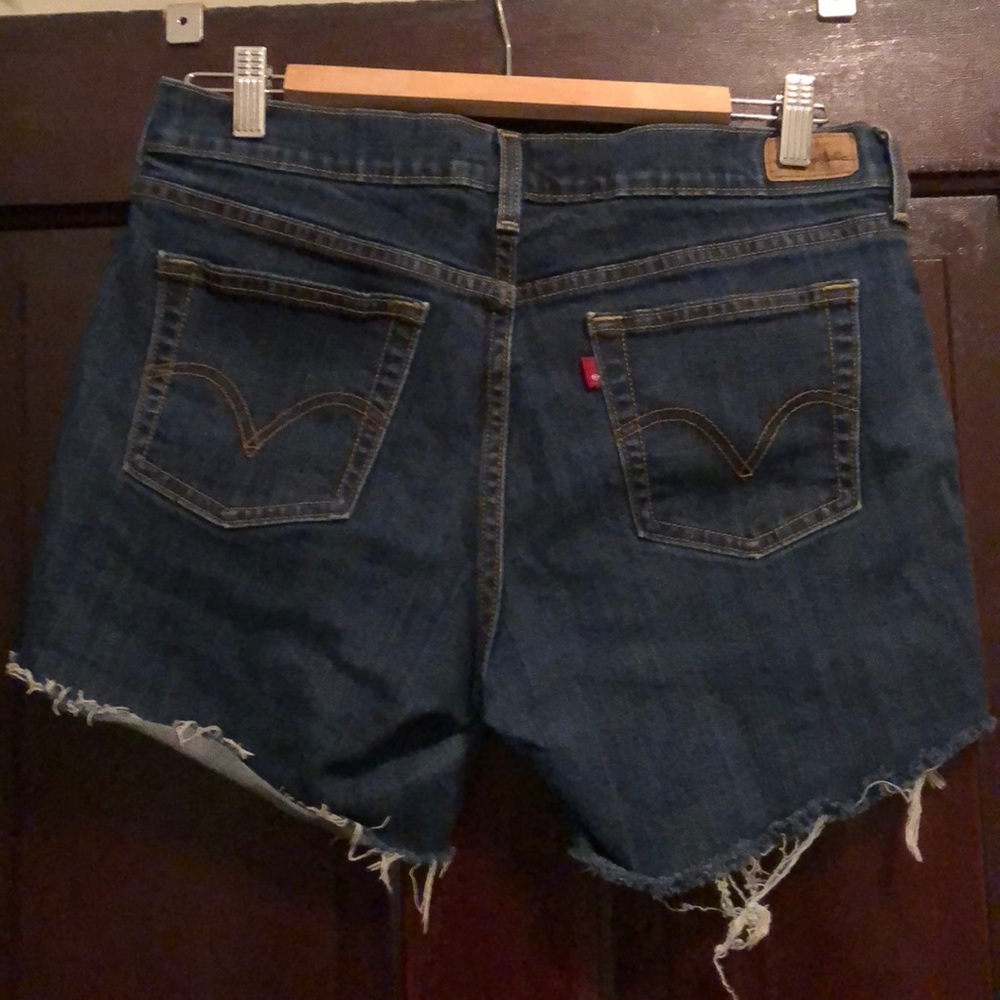 Dark Levi’s cut offs